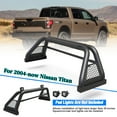 thumbnail image 3 of Adjustable Pickup Truck Roll Sport Bar Chase Rack Bed Bar For 2004-2023 Nissan Titan, 3 of 13