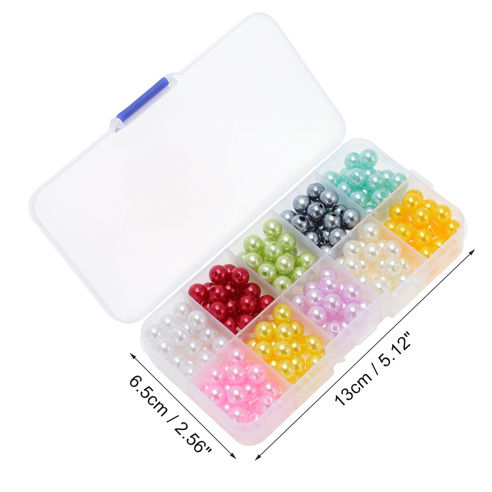 Unique Bargains 250 Pcs 8mm Round ABS Beads for Bracelets Jewelry Making Assorted Color