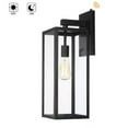thumbnail image 4 of Hukoro Martin 21 in. 1-Light Matte Black Hardwired Outdoor Wall Lantern Sconce with Dusk to Dawn (2-Pack）, 4 of 4