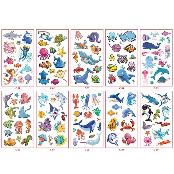 Kids Sticker Set Cute Watch Dinosaur Face Sticker