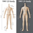 thumbnail image 3 of Doll Body XiDonDon YMY23 YMY25 masculino para muñeca SD BJD articulada, 3 of 7