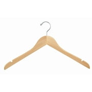 Econoco Flat Wood Hanger,Natural No Bar,PK100 WH1731NC