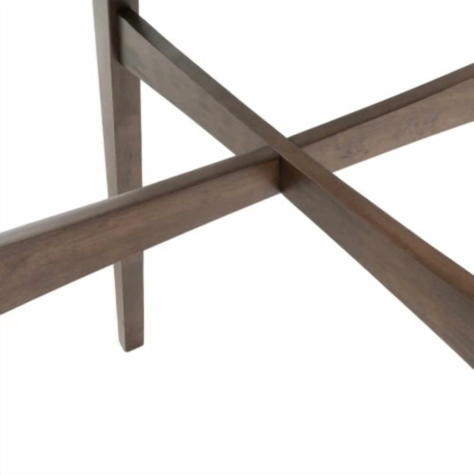 Bar Table 42 Inch High Round with Rubberwood Legs, Bar Height Dining Table and Counter Table for Kitchen Home Bar, Natural Walnut