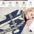 thumbnail image 3 of Flannel Fleece Luxury Lightweight Cozy Couch/Bed Super Soft Warm Plush Microfiber Throw Blanket,Nautical with Gray and White Inches), 3 of 6
