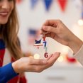 thumbnail image 4 of YUELONGHU Three Holiday Theme Key Ring Five Point Star Pattern Daily Carry for Outdoor Travel Use, 4 of 6