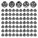thumbnail image 1 of 100 cuentas espaciadoras de metal con agujeros grandes, redondas y huecas, para hacer pulseras, collares y joyas., 1 of 6