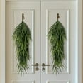 thumbnail image 5 of 2 Pcs Christmas Teardrop Swag, 30" Artificial Faux Pine Needles Teardrop Door Swag, Christmas Norfolk Greenery Teardrop Wreath for Xmas Holiday Door Table Mantle Fireplace Indoor Outdoor Decor, 5 of 7