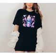 thumbnail image 4 of Moonlight Apparel Women's Kawaii Blue Alien Milkshake T-Shirt Cute Cartoon Character Graphic Tee Pastel Aesthetic Shirt Sweet Treat Style, Cotton Blend Short Sleeve, Fun Casual Outfit, 4 of 6