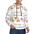 thumbnail image 2 of Wukai Watercolor Gnome Garden Print Men Hoodies Fleece Sweatshirts Long Sleeve Sweaters Pullover Fall Outfits Winter Clothes-Small, 2 of 7
