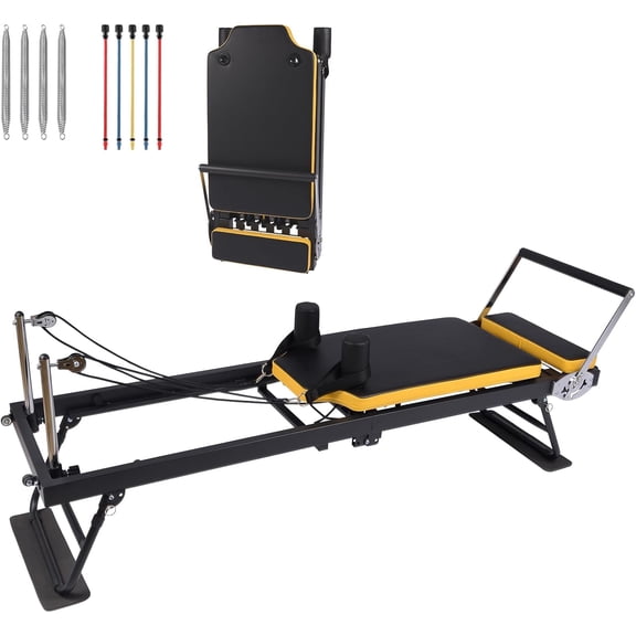 Pilates Reformer Machine, Home Gym Equipment for Beginners and Advanced Users