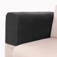 thumbnail image 2 of CHOK 2024 2pcs  Elastic Sofa Armrest Cover Simple Sofa Side Towels Protective Cloth for Home Office (Black), 2 of 6