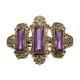 thumbnail image 1 of 1 pinza para el pelo antigua de aleación con resorte de cristal, elegantes pinzas para coletas, decoración para fiestas diarias, doradas y moradas., 1 of 5