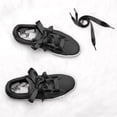 thumbnail image 4 of INSPIRE CHIC Women's 2 Pairs Flat Ribbon Sneaker Canvas Shoelaces Black 100 cm/39.5", 4 of 4
