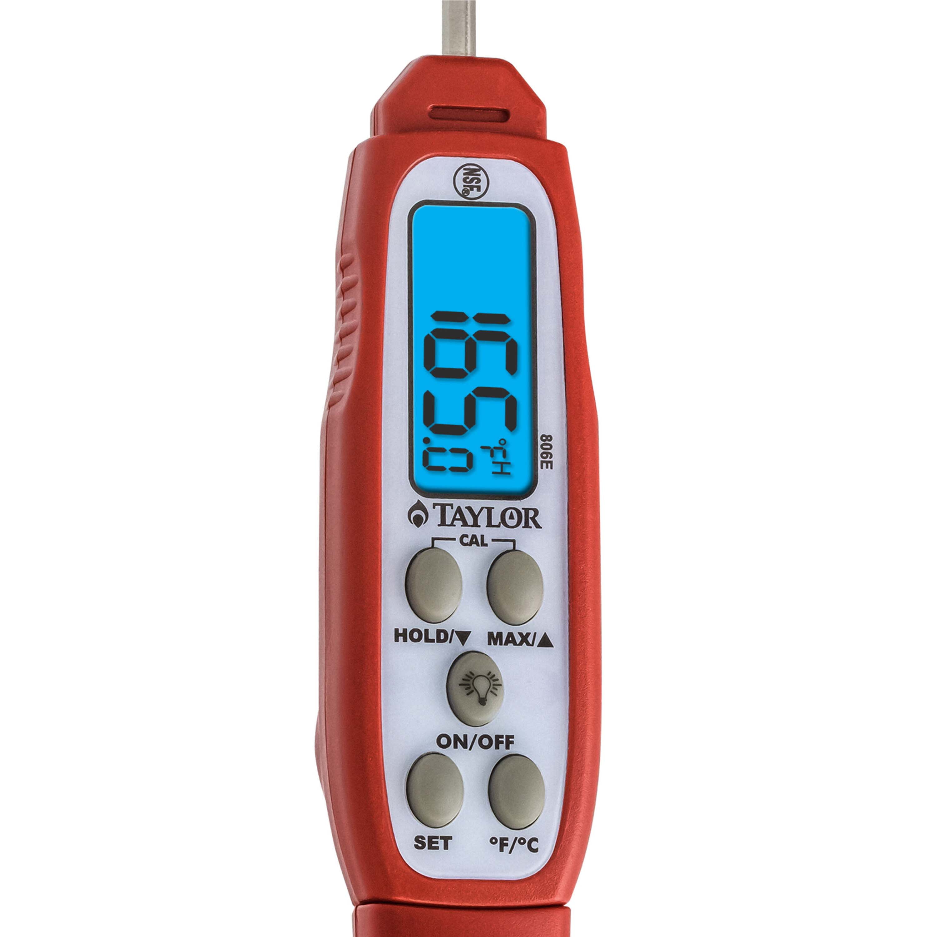 Taylor Waterproof Digital Thermometer with 1.5 mm Probe, 0.88' Height, 8.5'  Width, 5.0' Length, One Size, Black