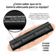 thumbnail image 2 of Batería compatible POWE Para Compaq Presario V6100 6 Celdas color Negro voltaje 10.8V amperaje 4400mAh, 2 of 7