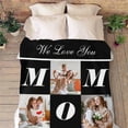 thumbnail image 5 of Custom Photo Collage Blanket for Family, Customized Bed Blanket with 10 Pictures & Text for Best Friends Kids Personalized Your Own Photos on Throw Blanket for Birthday Memorial Gifts A Blankets, 5 of 5