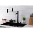 thumbnail image 2 of Kingston Brass KS8700DKL Kaiser Deck Mount Pot Filler Faucet, Matte Black, 2 of 8