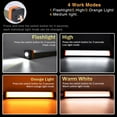 thumbnail image 4 of LETOUR LED Tube 1000 Lumen 3 Dimming Levels 2 Lighting Modes Magnetic Camping Lantern with 1200mAh Battery, IPX4 Waterproof, Portable Rechargeable Light for Camping, Hiking & Emergencies, 4 of 9