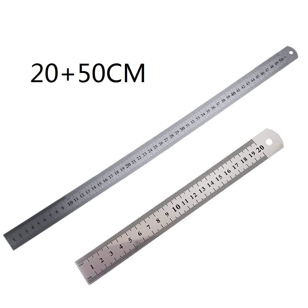 30cm-20cm-15cm 12"/ 8"/6"Double Side Metal Ruler Stainless-Steel Imperial-Rulers 
