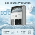 thumbnail image 7 of Coolake Commercial Ice Maker Machine 100lbs/24H Under Counter Ice Machine with 33lbs Ice Storage, 115V Air Cooled Stainless Steel Freestanding Ice Machine for Home Restaurant Outdoor, 7 of 7