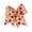 Red-Free Size, variant on Christmas Ribbon Bow Ornaments, Set Hanging Decorations, Polka Dot Swirl Elf Pattern Fabric Bows for Xmas Tree Wreath Garland Holiday Party Home Decor