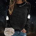 thumbnail image 2 of HUITKMM Chandail à Capuche pour Femmes Imprimé Halloween Manches Longues Sans Capuche Mode Automne Décontracté Col Rond Chandail Graphique pour Automne Hiver, 2 of 5