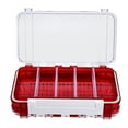 thumbnail image 2 of Miangastore Double-layer Waterproof Fishing Tackle Box Fishing Lure Box Hook Bait Storage Box Outdoor Fishing Accessories (Red), 2 of 8