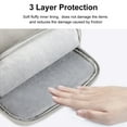 thumbnail image 4 of tredstone Tablet Bag Nylon Carry Case Portable Waterproof Laptop Sleeve Earphone Pocket Replacement for iPad 7.9-8.4 Inch Light Gray, 4 of 9