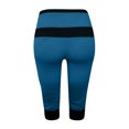 thumbnail image 5 of Stamzod Womens Leggings Fashion Patchwork Summer High Waisted Plus Size Leggings Casual Slim Fitting Yoga Gym Capri Leggings for Women Dark Blue XXXXL, 5 of 7