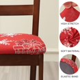 thumbnail image 4 of Christmas Dining Room Chair Seat Covers Set of 6 Stretch Printing Removable Washable Chair Seat Slipcovers Kitchen Seat Cover, 4 of 8