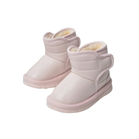 

Tenmix Girls Casual Ankle Boot School Magic Tape Pull On Winter Shoes Comfort Snow Pink 6.5C