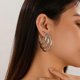 thumbnail image 4 of Trendsetting Large and Small Hoop Earrings Modern Mixed Size Hoop Earring Charm Sophisticated Ear Hoop Ear Ornament, 4 of 4