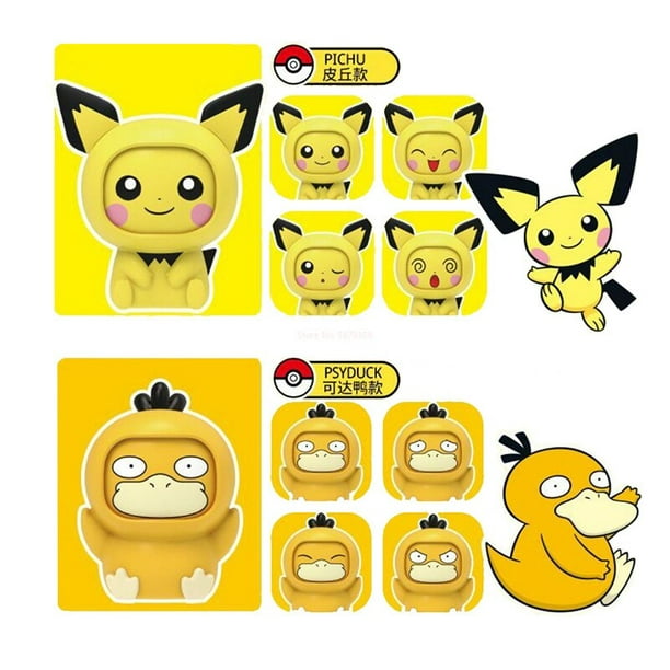 Doll Toys Set Face Changed Poke Balls Duck Pikachu Anime Pokemon 2023 Eevee  Gengar Mewtwo Action Figure Model Kids Toy Gift 