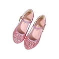 thumbnail image 3 of Ritualay Girls Dress Shoes Flower Girls Mary Jane Shoes Wedding Princess Glitter Flats Pink 12c, 3 of 6