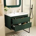 thumbnail image 2 of Wall Mounted Bathroom Vanity With 2 Drawers - Resin Sink For Functional Bathrooms 30'' Storage Cabinet Modern, 2 of 7