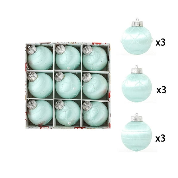 FeiFu Christmas Ball Set 9 Pcs Festive Christmas Ball Ornaments Colors Optional Suitable for Decorating Christmas Tree Christmas Wreaths Gift Boxes