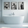 thumbnail image 2 of 3Pcs Black and White Bathroom Wall Art French Bulldog Reading Newspaper Dog on Toilet Canvas Wall Decor Bathroom Pictures Prints Posters Artwork Toilet Restroom Wall Decorations 12x16 Inch Framed, 2 of 6