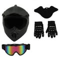 thumbnail image 1 of Juego de casco todoterreno Nikou negro XL ABS transpirable ajustable con gafas a prueba de viento, 1 of 15