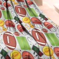 thumbnail image 3 of Gray Football Elements Pattern Blanket,Comfortable Soft Lamb Wool Throw Blanket,All Season,Warm Lightweight Blankets for Sofa Bed Couch Living Room Chair,30"x40", 3 of 4