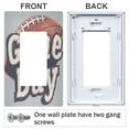 thumbnail image 3 of Yayeee Rocker Switch Wall Plate 2-Gang 4.7"x4.6" Home Decorative Outlet Cover, Gray Game Day, 3 of 6