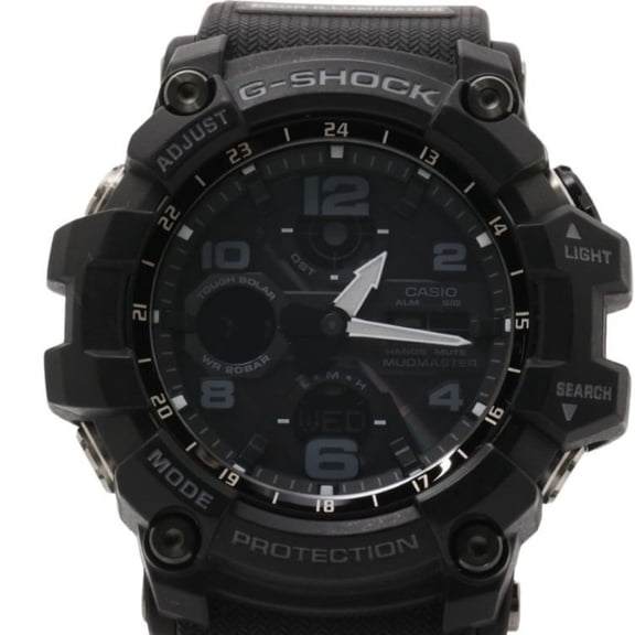 Pre-Owned CASIO G-SHOCK MASTER OF G-LAND MUDMASTER GWG-100-1AJF Black Stainless Steel Resin...