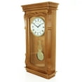 thumbnail image 3 of Bedford Clock Collection Golden Oak Chiming Pendulum Wall Clock, 3 of 4