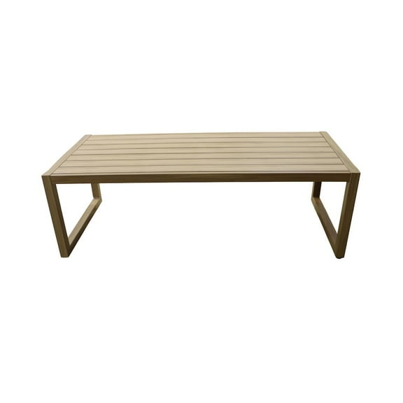 Teva Patio Furniture Napa PE Wicker Coffee Table in Brown