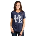 thumbnail image 2 of Love Yorkie Women's Fashion Relaxed T-Shirt Tee Heather Navy 2X-Large, 2 of 3