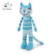 thumbnail image 4 of Peluche MR ViviCare, 13 cm, azul, con forma de gato de pie, abrazable, 4 of 8