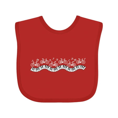 

Inktastic Musical Bicycles White Gift Baby Boy or Baby Girl Bib