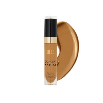 Milani Conceal + Perfect Longwear Concealer - Bronceado profundo (0.17 Fl. Oz.) Corrector líquido vegano, libre de crueldad animal - Cubre círculos oscuros, manchas e imperfecciones de la piel para u