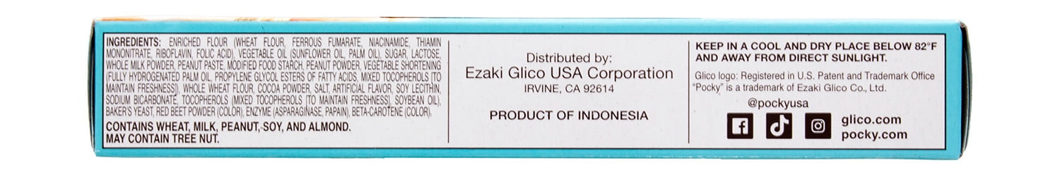 Glico Pocky Peanut Butter Cream Covered Biscit Sticks, 1.23 OZ