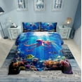 thumbnail image 2 of Erosebridal Sea Octopus Bedding King Comforter Set,Marine Wildlife Bedding Sets King with Comforter,Underwater World Decor,Reversible,Lightweight,3 Pieces, 2 of 7
