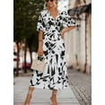 thumbnail image 3 of Women's V-neck Puff Sleeve Dress, 3 of 5